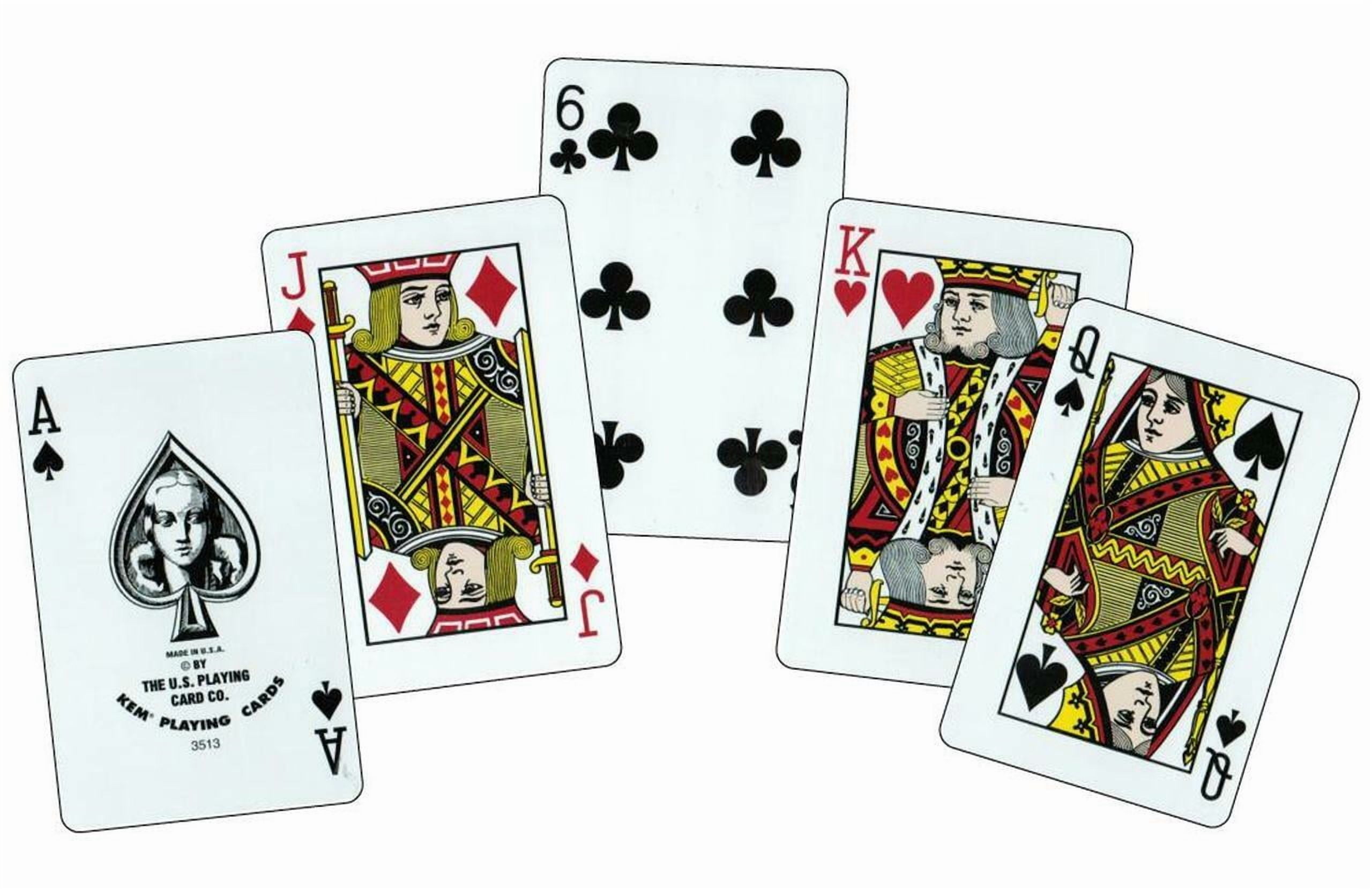 Kem Arrow Back 2 Decks Plastic Bridge Size Poker Playing Cards Black & Gold