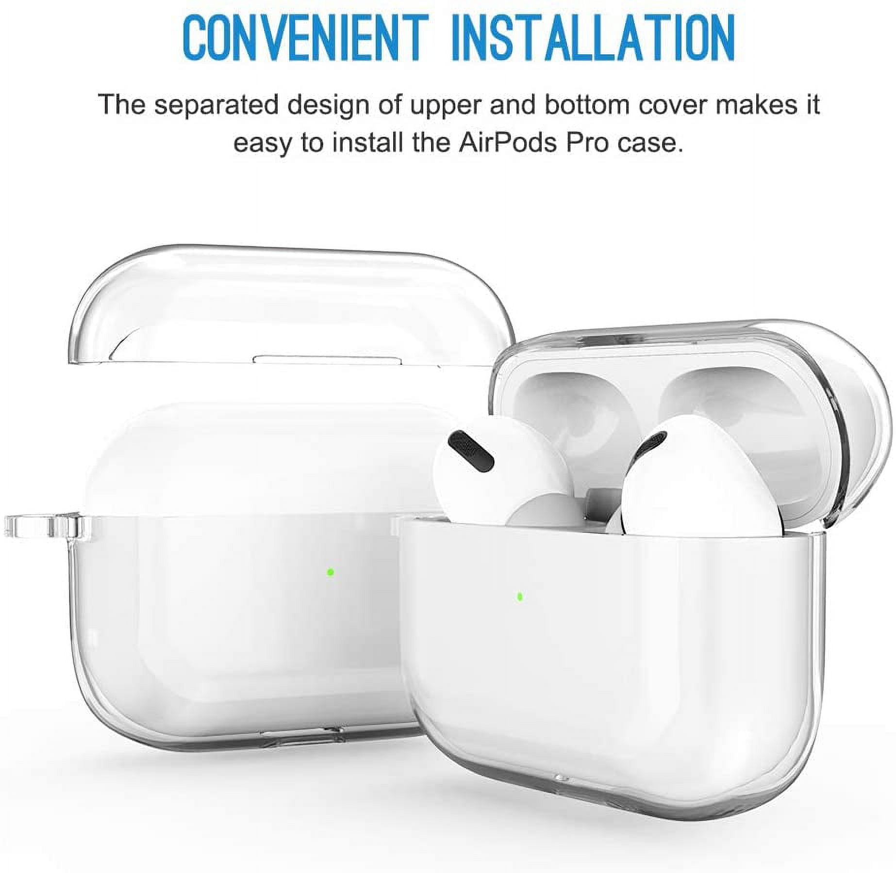 Valkit for Airpods Pro Case Cover for Men with Lock, Military Armor Series Full-Body AirPod Pro Case with Keychain Cool Air Pod Pro Shockproof Protect : Valkit Compatible AirPods Pro Case, Clear with Cleaner
