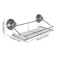 thumbnail image 4 of Estante rectangular para inodoro montado en la pared Organizador de estante de almacenamiento de ducha de baño de acero inoxidable Yuarrent HA6186-00B, 4 of 6