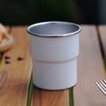 thumbnail image 1 of Copa De Campamento Copa De Campamento Taza de agua para acampar Taza de cerveza de café al aire libre de acero inoxidable apilable (Blanco), 1 of 5