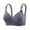 Gray, variant on Women's Front Closure Bra Wireless Full Cup Lingerie, Anti Sagging Fixed Cup Underwear, Wide Shoulder Strap Support Bralette, Printed Breathable Vest, Accessory Breast Collection Smoothing Top