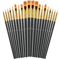 Paint Brushes Set, Emlimny 20 Pcs Paint Brushes for Acrylic Painting, Oil Watercolor Acrylic Paint Brush, Artist Paintbrushes for Body Face Rock Canvas, Adult Drawing Arts Crafts Supplies, Black