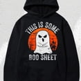 thumbnail image 2 of Cinolinkintera Men's Cotton Hoodie This Is Some Boo Sheet Men's Halloween Shirts Skull Graphic Hoodie, Halloween Pumpkins Print Casual Relaxed Soft Knit Pullover Hoodie Sweatshirt, 2 of 9