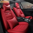 thumbnail image 3 of Otoez Black, PU Leather, Breathable, Front and Rear Bench Seat Covers, 5 Pieces, 3 of 8