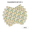 thumbnail image 5 of Rocae Watercolor Bright Sunflowers Printed Heat Resistant Place Mats,Classic Hemstitch Cloth Fabric Placemats Imitation Linen Place Mat Table Mats 18x12 inch, 5 of 5