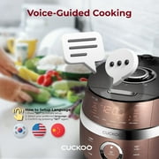 CUCKOO High Pressure Rice Cooker 10-Cup Uncooked / 20-Cup Cooked with Induction Heating Technology, Large Rice Maker with 16 Menu Options and Steam Plate, Voice Guide, Copper (CRP-JHR1009F)