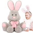 thumbnail image 1 of Peluche Morismos Giant Bunny 80 cm, conejo de peluche gris, 1 of 9