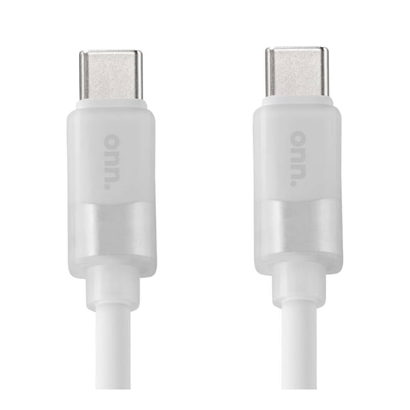 Cable Tipo C a Tipo C Onn 1.2m Silicón 30 W Blanco