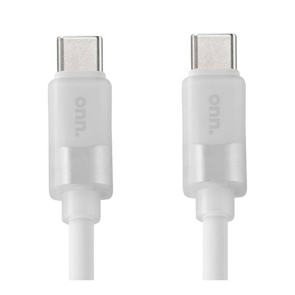 Cable Tipo C a Tipo C Onn 1.2m Silicón 30 W Blanco