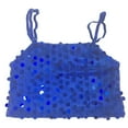 thumbnail image 4 of Girls Sequin Top Blue Tank Top Sleeveless Spaghetti Shoulder Straps Party Camisole for Girls Belly Hop Jazz Performance, 4 of 4