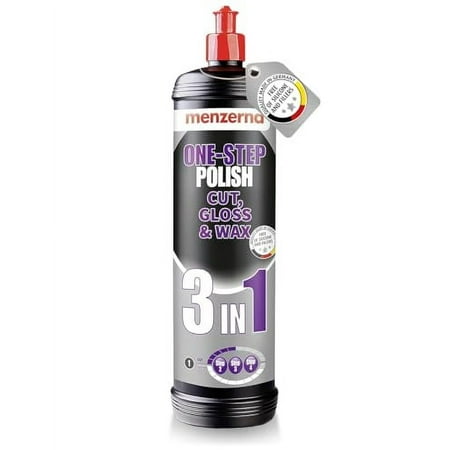 menzerna "One-Step Polish 3in1" I Medium Cut Polish with High Gloss Finish & Seal in One I Buffing & Polishing Compound for Car Maintenance I Swirls, Holograms & Scratches I Car Body Repair I 32 fl oz