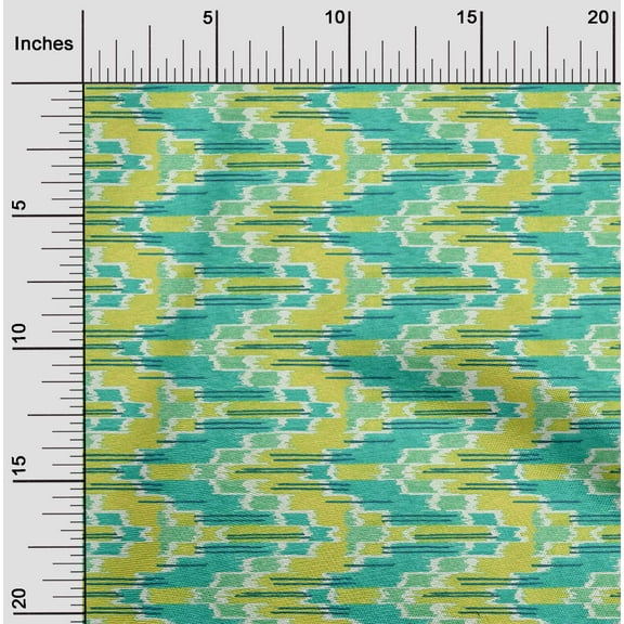 oneOone Cotton Flex Fabric Chevron Kasuri Printed Craft Fabric BTY 40 Inch Wide
