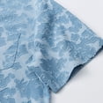 thumbnail image 5 of Fnnxeal Men Button Down Shirt Collared Hawaiian Summer Beach Casual Short Sleeve Blue Shirts for Men Size 2XL, 5 of 7