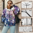 thumbnail image 6 of SCRAWLGOD Flowers Zip Hoodies for Women Zip Up Hoodie Oversized Women Sweatshirt Long Sleeve Zipper Hoodies for Women Plus Size XS Casual Womens Activewear Zip Up for Party, 6 of 7