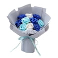 thumbnail image 3 of Regalos únicos de flores de jabón, decoración del hogar, ramos de rosas para el Día de San Valentín. Azul, 3 of 9