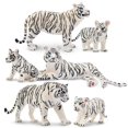 thumbnail image 1 of Figuras de animales Toymany White Tigers Family, 6 unidades, 1 of 9