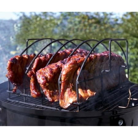 Steven Raichlen Best of Barbecue Nonstick Ultimate Rib Rack, for Oven, Grill or BBQ, (Best Temperature To Bbq Ribs)