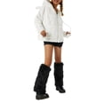 thumbnail image 2 of Faithtur Women's Anti-Slip Leg Warmers, Solid Color/Multi-Color Thicken Socks, Windproof Legs Protector, 2 of 9