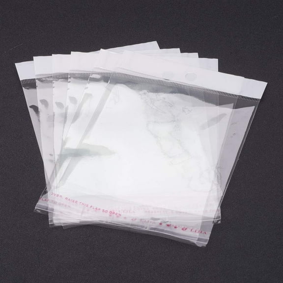 Pearl Film Cellophane Bags OPP Material with Self-Adhesive Sealing Clear 15x10x0.023cm