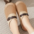 thumbnail image 5 of Slippers for Women,Breathable Mesh On Slippers For Women Summer Casual Shoes Comfortable Open Toe Slide Sandals Lightweight Home Loafers,Womens Slippers,Coffee,6, 5 of 5