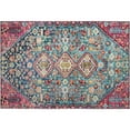 thumbnail image 2 of Addison Rugs Mayfield Premium Machine Washable Transitional Aztec Teal Rectangle Rug, 1'8" x 2'6", 2 of 6