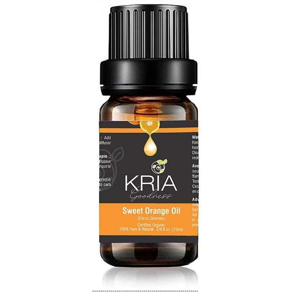 KRIAA Goodness Huile Essentielle d'Oranger Doux 10ml avec Compte-Gouttes