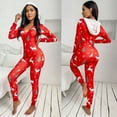 thumbnail image 2 of Pijama de Una Pieza Para Mujer, Con Botones de Navidad, Estampado Atractivo, Funcional, Abotonado, Bodysui, Ropa de Dormir Odeerbi ODB120780, 2 of 9