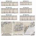 thumbnail image 3 of Retro Spring Flowers Window Valance for Kitchen, Lines Countryside Vintage Rod Pocket Short Curtain for Small Windows, Light Filtering Decorative Valance, 42 x 18 Inch, 3 of 9