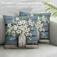 thumbnail image 3 of Creowell Short Plush Pillowcase 1 Piece Pillow Case Pear Flower Design White, 3 of 5