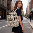 thumbnail image 6 of Bulopur Camo Brown Big Bow Kids Backpack for Girls, Vintage Camouflage Print School Bag Lightweight/Breathable/Durable/Waterproof Multi-Pocket Book Bag for Kids 6-12 Back to School, 6 of 7