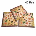 thumbnail image 4 of FELTECHELECTR 40 servilletas de fiesta estampadas para Acción de Gracias, con diseño de hojas de arce., 4 of 7