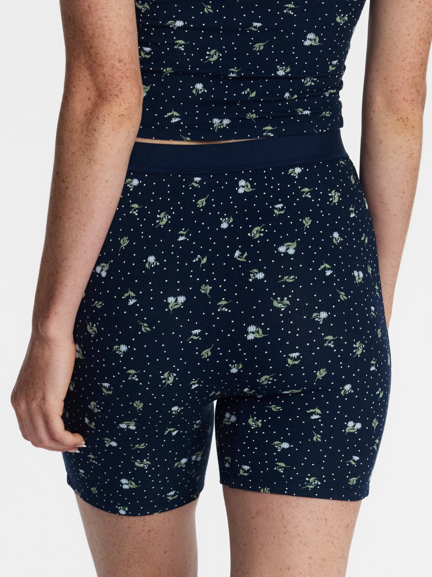 No Boundaries Cotton Stretch Ribbed Boxer Shorts, Women's XS-XXXL