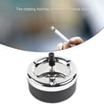 thumbnail image 3 of AFQH Ashtray for Cigarette, Stainless Steel Smokeless Odorless Windproof Ashtrays for Home Office Tabletop Outside Patio Outdoor Balcony, 3 of 11