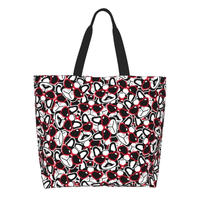 Disketp French Bulldog1 Bolsa Tote Estampada para Mujer, Bolso de Hombro y de Mano para Compras y Viajes
