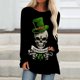 thumbnail image 1 of Ichuanyi liquidación moda femenina Día de San Patricio Camiseta de manga larga con cuello redondo ICHUANYI WER202308210138, 1 of 5