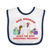 Our MeeMaw Gives the Best Christmas Gifts in Red Baby Bib