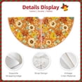 thumbnail image 3 of Rateoe Daisy maple fall Pattern Christmas Tree Skirt with Ties, Christmas Tree Decorations, Farmhouse Christmas Decor Xmas Holiday Decorations-48", 3 of 6