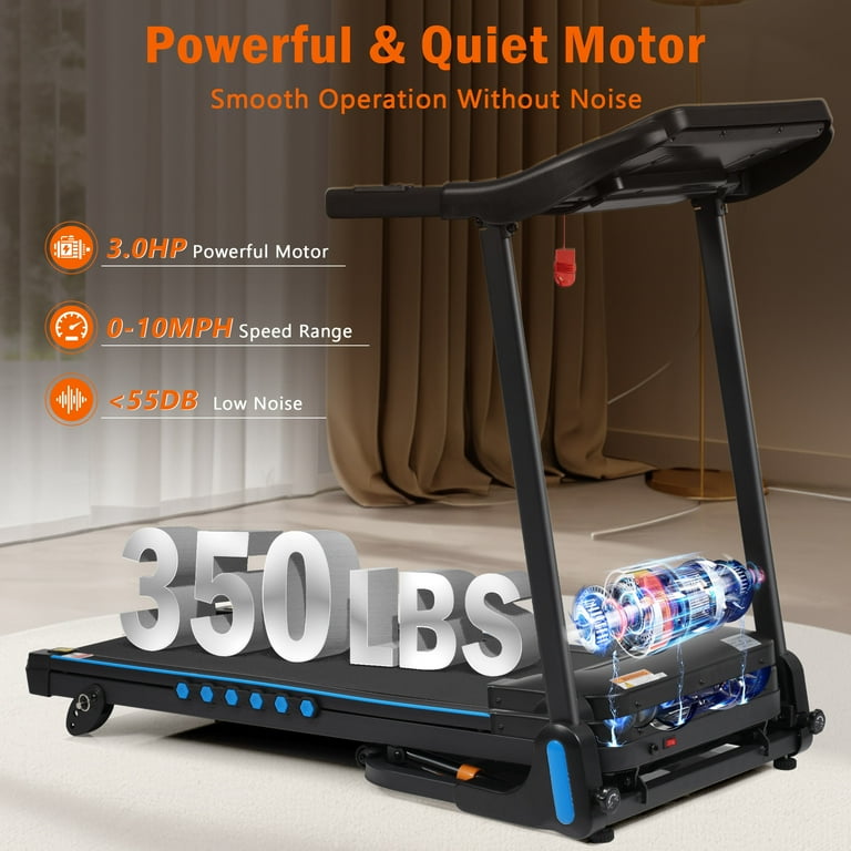 Aukfa Electric Treadmill with Incline, 330 lb Capacity, 10 Aukfa Electric Treadmill with Incline, 330 lb Capacity, 10
