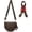 Coffee, variant on Leather Crossbody Fanny Pack Trendy Bum Bag Double Zip Multi Compartment with 2 Adjustable Straps Daily Belt Purse for Women