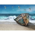 thumbnail image 2 of Prime, Marcus 18x15 Black Ornate Wood Framed with Double Matting Museum Art Print Titled - Shipwrecked, 2 of 4
