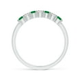 thumbnail image 2 of ANGARA Natural Half Eternity Seven Stone Emerald and Diamond Wedding Ring in 14K White Gold for Women (Size-2.5mm) | May Birthstone, Anniversary, Jewelry Gift for Women | Natural Emerald Ring, 2 of 9