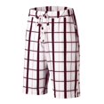 thumbnail image 4 of Pxiakgy mens shorts Men Casual Plaid Printed Business Mid Waist Stretch Drawstring Shorts With Pockets Men Casual Shorts Red + M, 4 of 6