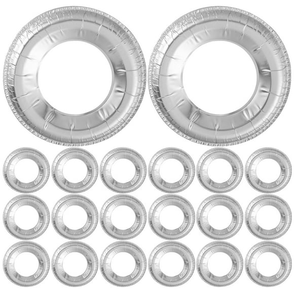 100 protectores de aluminio para quemadores de estufas de gas, redondos y protectores de encimeras.