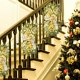 thumbnail image 4 of Fymlhomi Cordless Prelit Stairs Artificial Christmas Garland Lights LED Wreath Prelit Stairway Swag Trim Garland Lights Up Christmas Decoration, A-red, One Size, (hot sales today), 4 of 5