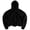 #02 Black, variant on Men's Oversized Long Sleeve Hoodie, Casual Pullover Top, Relaxed Fit Sweatshirt, Drop Shoulder Hooded Pull-on for Vacation Leisure Loungewear, Gray 2XL