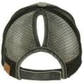 thumbnail image 2 of C.C Ponytail Messy Buns Trucker Ponycaps Plain Baseball Visor Cap Dad Hat (Distressed Solid Black), 2 of 3