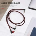 thumbnail image 2 of 90 Degree 3.5mm Male to 2 RCA AUX Y Microphone Plug for Laptop 1M, 2 of 8