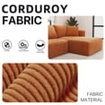 thumbnail image 3 of Focalsweet 107" L-Shaped Sofa Couch, Modular Sectional Living Room Sofa Set, Corduroy, No Assembly, Orange, 3 of 10