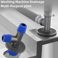thumbnail image 2 of Multi Functional Floor Drain Downcomer Washing Machine Floor Drain Tee Connector Kitchen Sink Drainage Pipe Floor Anti-odour, 2 of 5