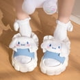 thumbnail image 2 of Zapatillas de lino de dibujos animados Sanrio Kuromi Hellokitty Cinnamoroll para mujer, Zapatillas de casa cómodas de suela suave, regalo de primavera y verano para niña, 2 of 4